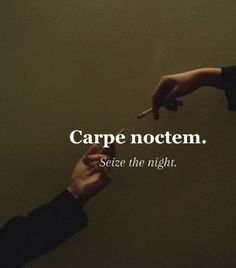 two hands reaching out towards each other with the caption carpe noctem science the night