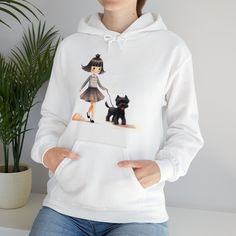 If you like this I have more cases, notebooks, art, and other stuff that I am adding every week: https://www.etsy.com/shop/KenkoPlace/ This unisex heavy blend hooded sweatshirt is relaxation itself. Made with a thick blend of cotton and polyester, it feels plush, soft, and warm, perfect for any cold day. The spacious kangaroo pocket adds daily practicality in the front, while the hood's drawstring is the same color as the base sweater for extra style points. .: 50% cotton, 50% polyester (fiber c Bed Outfits, Shadow Dog, Off Shoulder Outfits, Plus Size Fashionista, Crochet Eyes, Gift For Cat Lover, Kitten Lover, Mini Schnauzer, Dog Lover Shirt