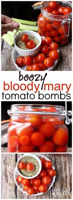 Jelly Shots, Tomato Bites, Garden Tomatoes, Family Fresh Meals, Tailgate Food, Tomato Garden, Jello Shots, Garden Recipes, Alcohol Drink Recipes