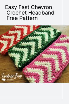 easy crochet chevron headband free pattern