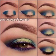 Get an easy two-toned effect with your eyeliner by adding a light, bright color to the center of the eyelid. What Is Makeup, Mekap Mata, Blush Application, Using Concealer, Daytime Makeup, Light Lipstick, Light Brow, Dark Eyeshadow