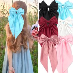 PRICES MAY VARY. 🎀What You Will Get: You Will Receive 6 PCS 6 Different Colors of Coquette Bows Hair Clips.The Width of Bow-knot hair barrettes Is 7.87 Inch,And The Width of Alligator clips Is 3.2 Inch.You Can Share These with Your Friends. 🎀High Quality:These Long Ribbon Bow Hair Clips Are Made of High Quality And Soft Stain Materials.You Can Wear These Bow cute hair accessories in Daily Activities Comfortably. 🎀Multiple Colors:Large Bow Hair Clips Are Come with 6 Different Colors,Including: Kawaii Hair Accessories, Kawaii Hair, Coquette Bows, Knot Hair, Friends High, Red And White Roses, Kawaii Hairstyles, Bows Hair, Hair Accessories Clips