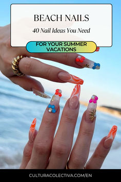 Beach Nails, Nail Ideas, Summer Nails, Summer Nails, Nails, Beach Nails, Summer Vacation