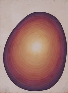 an image of a painting with circles in the middle and light at the end of it