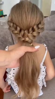 Toddler Hairstyles, Kadeřnické Trendy, Girl Hair Dos, Girls Hairstyles Easy, School Hair, Toddler Hairstyles Girl, Hair Braid Videos