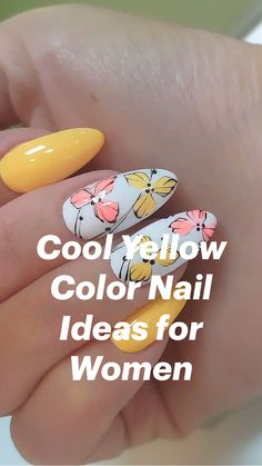 Nail Arts, Thanksgiving Nail Designs, Nail Design Glitter, September Nails, Vacation Nails, Yellow Nails, Simple Nail Designs, Nail Designer, Fall Nail Designs