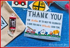 a thank you card for children to help them celebrate