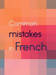 a book cover with the words common misstakes in french on an abstract background