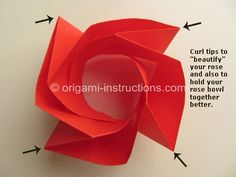 an origami flower with instructions to make it