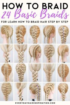 Easy Braids For Beginners, Basic Braids, Braid Your Hair, Medium Hair Braids, Kadeřnické Trendy, How To Braid, Braiding Your Own Hair, Braids For Medium Length Hair, Hairstyles Hoco