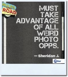 an advertisement with the words rules road on it