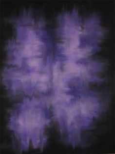 an abstract painting with purple and black colors