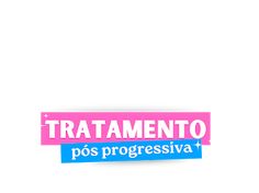 a pink and blue sticker that says tratamentoo pos progreessiva