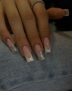 Clean Baddie Nails, Minimalistic Square Nails, Nails That Go With Red Hair, Gel X Nail Inspo Square, Coffin Gel X Nail Designs, 2024 French Tip Nails, French Nails Different Colors, Pointy Almond Nails Designs, Unique Square Acrylic Nails