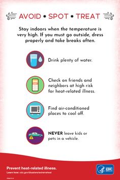 As temperatures warm up, know how you can stay safe from extreme heat. Follow these tips to help prevent heat-related illnesses, such as heat exhaustion and heat stroke. Visit our website for more heat safety tips. Heat Exhaustion, Working Mom Life, Health Articles Wellness, Working Mom Tips, Drink Plenty Of Water