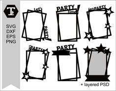 party photo frames svg files