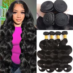 PRICES MAY VARY. Body Wave Human Hair Bundles Material: 12A Human Hair Bundles, Body Wave Weave 4 Bundles Human Hair,100% Brazilian Virgin Bundles Human Hair ,Body wave Bundles Human Hair Cut From Young Girls，Clean Soft And Stay Beautiful Longer , It Makes You More Distinctive,Just Like Makeup And You Deserve To Have It. Body Wave Human Hair Bundles Advantage: Double Machine Weft, Very Soft and Silky, Full Density, Thick Ends, Soft Weave, Bouncy and Shiny Hair Weft with High Elasticity, One Dire Body Wave Weave, Blow Hair, Body Wave Bundles, Hair Body Wave, Human Hair Bundles, Hair Solutions, Brazilian Body Wave, Human Virgin Hair, Quality Hair Extensions