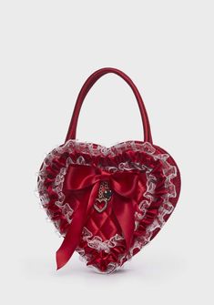 Satin Handbag, Ropa Upcycling, Lizzie Hearts, Inspired Handbags, Sugar Thrillz, Heart Shape Box, Heart Bag, Locket Charms