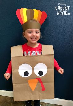 Paper Bag Turkey, Turkey Costume, Thanksgiving Activities Preschool, Thanksgiving School, Thanksgiving Crafts Preschool, November Crafts, Thanksgiving Classroom, November Activities