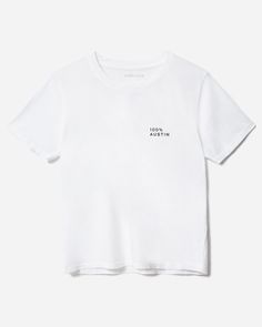 The 100% Austin Box-Cut Tee White / Black – Everlane Cut Tees, Combed Cotton, Austin, White Black, White And Black