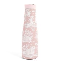 Harrods Toile-Print Water Bottle (500ml) | Harrods US Designer Water Bottle, Elegant Water Bottle, Aesthetic Water Bottle, Toile Design, Christmas Gift Story, Printed Water Bottles, Toile Print, School Bag Essentials, Flat Decor