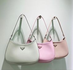 Tas Prada, Prada Cleo, Trendy Purses, Aesthetic Bags, Bag Prada, Pastel Outfit, Girly Bags, Fancy Bags, Bags Designer Fashion