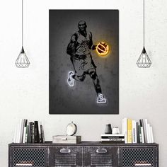 Glowing Kobe Wall Art will inspire you to learn from your favorite public figure. Welcome this high-quality canvas print into your home, to express your personality and interests. Living Room Ideas For Men, Masculine Apartment, Art Display Wall, Sports Themed Room, Wall Decoration Ideas, Teenager's Room, Girl’s Room, Canvas Decor, Big Boy Room