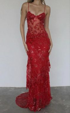 Item Details ： Product Number : SH1204 Fabric: Lace Silhouette: Mermaid Sleeves：Sleeveless Red Dress On Red Carpet, Birthday Party Dresses, Red Lace Prom Dress, Prom Dress Inspo, Lace Prom Dresses, Beachy Outfits, Prom Dress Inspiration, Cute Prom Dresses, Pretty Prom Dresses
