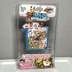 World's Smallest Candyland Board Game Toy Miniature Mini Pocket New Nip New In The Package Ready To Ship From Smoke-Free Environment. Worlds Smallest Toys, Candyland Board, Candyland Board Game, Family Feud Game, Worlds Smallest, Tiny Stuff, Barbie Sets, Dance Games, Alphabet Puzzles