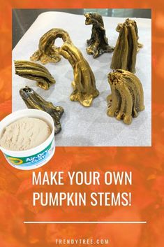 make your own pumpkin stems for halloween