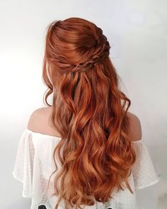 Bridesmaid Hairstyles For Red Hair, Long Red Hair Wedding, Ginger Wedding Hairstyles, Red Hair Prom Hairstyles, Prom Hairstyles Ginger Hair, Natural Redhead Hairstyles, Cute Ginger Hair, Ginger Wedding Hair