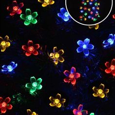 Solar Cherry Blossom Lights All Weatherproof Natal, Garden Christmas Decor, Peach Blossom Flower, Halloween Lights Decorations, Solar Flower, Led Flower, Outdoor Garden Lighting, Cherry Flower, Blossom Garden