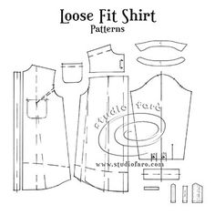 the sewing pattern for loose fit shirt