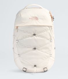 The Women’s Borealis Backpack is now available in a Luxe version, that has premium metallic accents. With its iconic bungee cord system, women-specific FlexVent™ suspension system and large interior compartment, you can keep your items secure, inside and out. This go-anywhere pack also features a stand-up design, sternum strap, removable waist belt and protective laptop compartment. Bags & Gear Women's Backpacks [North Face, Northface, thenorthface, the northface, TNF, tnf] High School Bookbags, Purple North Face Backpack, Big Backpacks For High School, Cute North Face Backpack, Backpacks Lululemon, White North Face Backpack, North Face Backpack Pink, North Face Bookbag, North Face Backpack School