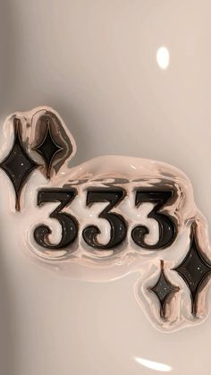 the number 350 is made up of black and white letters