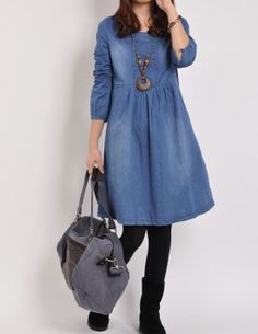 Denim dress Denim shirt maxi dress long by originalstyleshop, $65.00 Shirt Maxi Dress, Iranian Women Fashion, Maxi Dress Long, Denim Wear, Dress Denim, Look Boho, Fashionista Clothes, Maxi Shirt Dress, Denim Shirt Dress