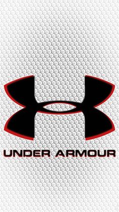 the under armour logo is shown on a white background with black and red letters that read under