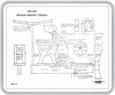 a drawing of a woman's washroom with instructions