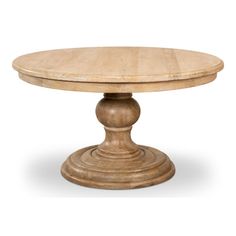 dining table round pedestal turned Pedestal Kitchen Table, Light Wood Dining Table, Dining Table Light, Round Pedestal Dining Table, Pedestal Dining Table, Solid Wood Dining Table, Furniture Dining Table, Table Light, Wood Rounds