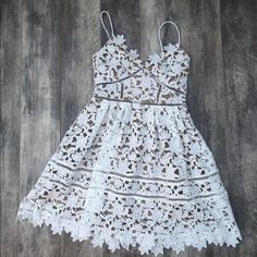 Never Worn Perfect For Bridal Shower, Engagement, Proposal, Bachelorette, Styled Shoots, Beach Wedding. Questions? Leave A Comment Below! Wedding Questions, Engagement Proposal, Lace Straps, Strap Dress, Styled Shoot, Cream White, White Lace, Beach Wedding, Bridal Shower