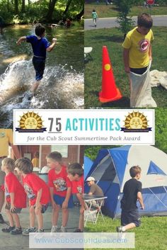 Kids activities for inside and for outside. Great for group indoor events like for cub scouts. Easy and educational DIY active ideas. Quick simple and homemade. summer, for school and more. Cub Scout Law, Cub Scout Skits, Scout Camping Activities, Cub Scout Games, Cub Scouts Wolf, Wolf Scouts