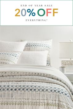 the bedding is up to 20 % off and it's ready for sale