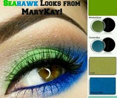 www.marykay.com/blingbooksbeauty Football season show your love for your favorite team with a look inspired by their colors Seahawks Makeup, Football Makeup, Mary Kay Eyeshadow, Cheer Makeup, Mary Kay Inspiration, Mary Kay Eyes, Mary Kay Cosmetics, Maskcara Beauty, Mary Kay Business