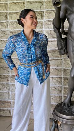 Women Office Outfits, Model Kebaya Modern, Kebaya Modern Dress, Batik Kebaya, Korean Fashion Summer