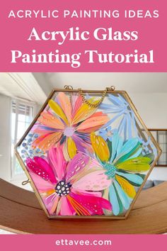 Want to learn how to make an acrylic glass painting? Painting on glass is such a unique way to create your art, and in this painting tutorial you'll learn my exact process for painting acrylic on glass. Create a beautiful and unique abstract art painting to brighten up your home. These colorful glass art installations will bring a smile to your face and help you learn new painting techniques like color mixing, using vibrant colors, and painting with acrylic.