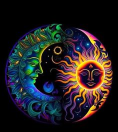 Sun, The Sun And Moon, Sun And Moon, Diamond Art, Diamond Painting, Art Work, The Sun, Moon, Free Shipping