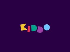 the word kido written in colorful letters on a purple background