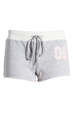 Show off your stems in these sporty tie-waist shorts designed with a low rise and undone hems. Ties at waist 95% cotton, 5% spandex Machine wash, dry flat Imported Lana Del Rey, Cute Pj Shorts, Japanese Shorts, Work Out Outfits, Low Waisted Shorts, Low Waist Shorts, Cute Summer Shorts, Shorts Y2k, Clothes Shorts