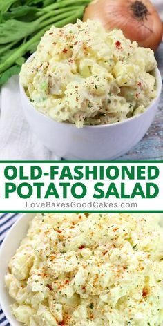 an image of old - fashioned potato salad in a bowl