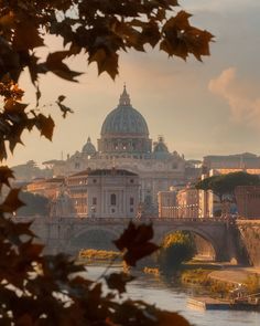 an image of a beautiful view of rome from across the river with buildings in the background